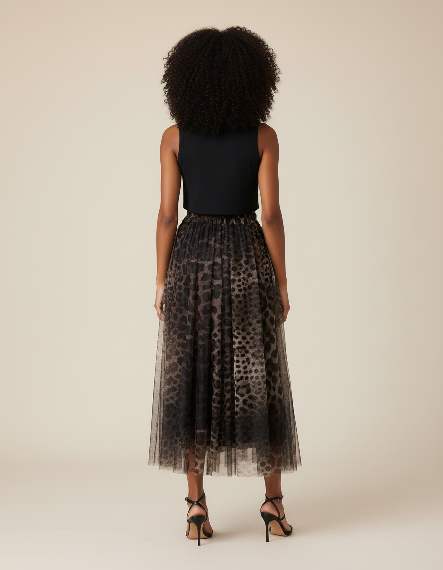 Jupe Tulle Leopard Femme