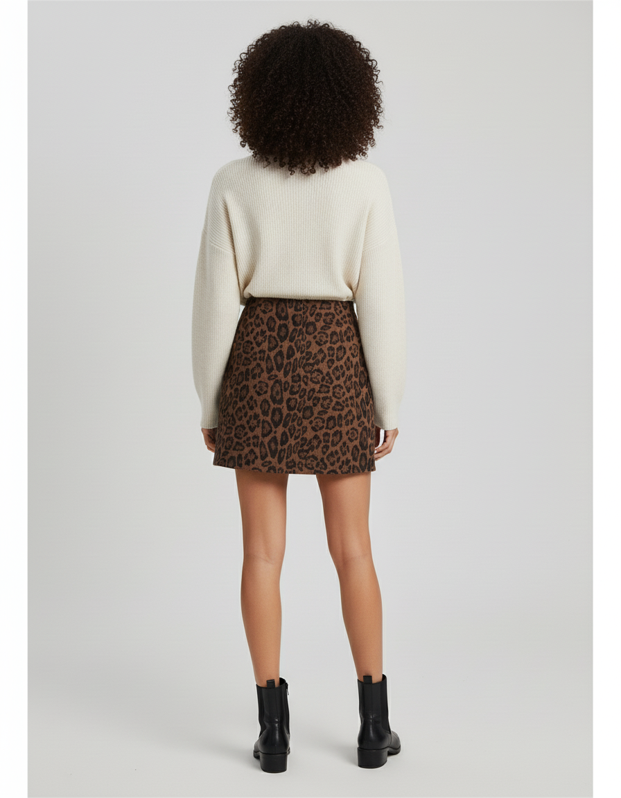 Jupe Léopard A-Line Mini Chic
