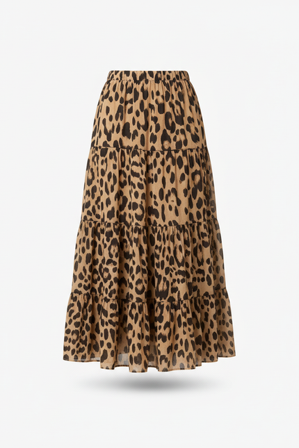 Jupe Leopard Gaze De Coton