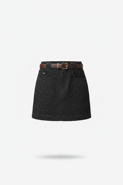 Jupe Leopard En Jean