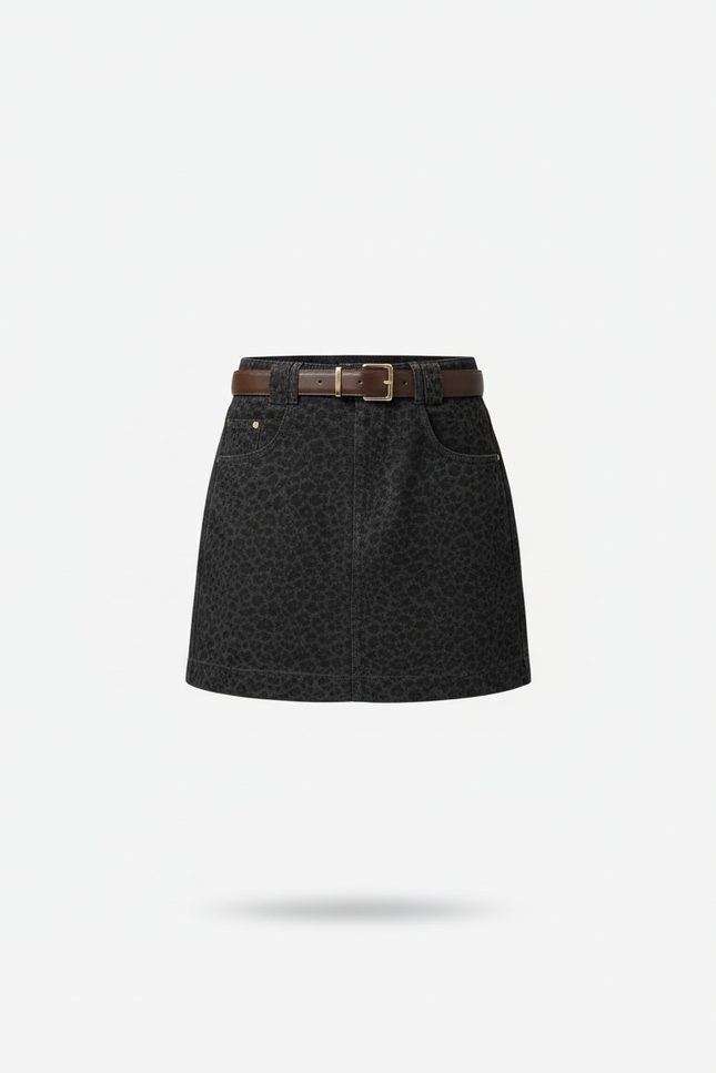 Jupe Leopard En Jean