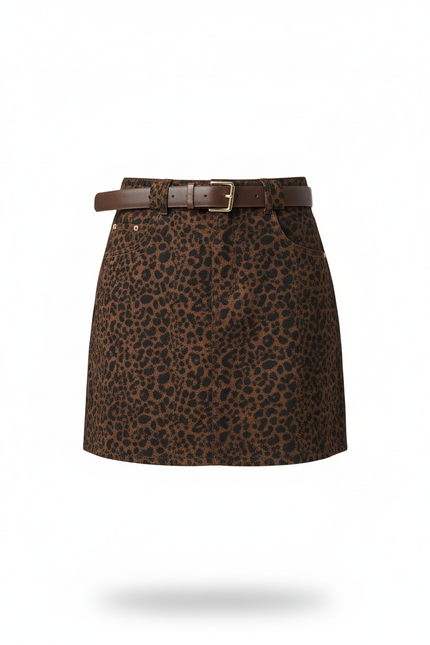 Jupe Léopard Mini A-Line Chic