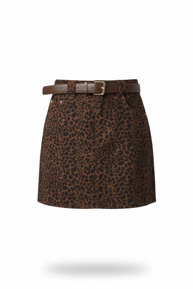 Jupe Léopard Mini A-Line Chic