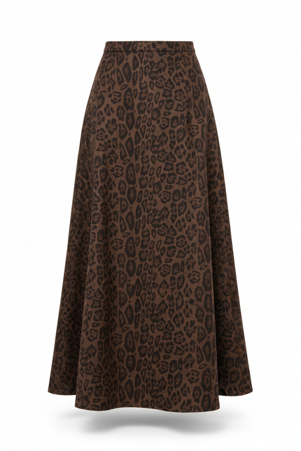 Jupe Longue Leopard Hiver
