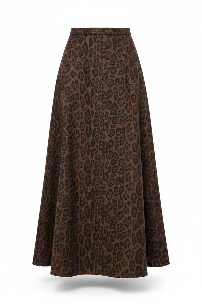 Jupe Longue Leopard Hiver