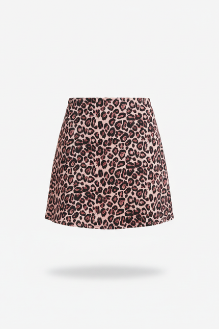 Jupe Léopard Rose Satinée Chic