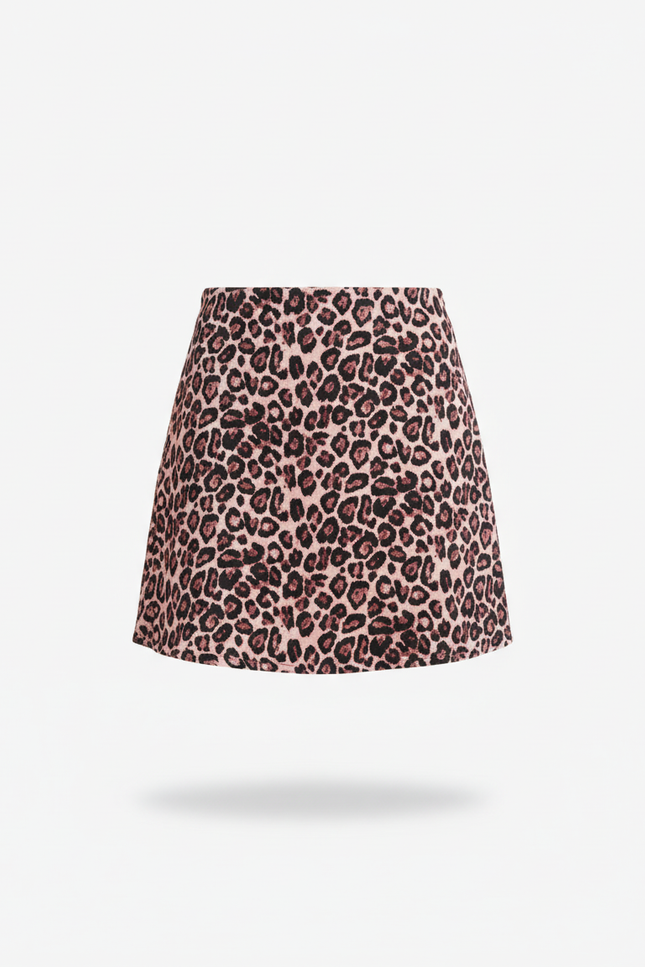 Jupe Léopard Rose Satinée Chic