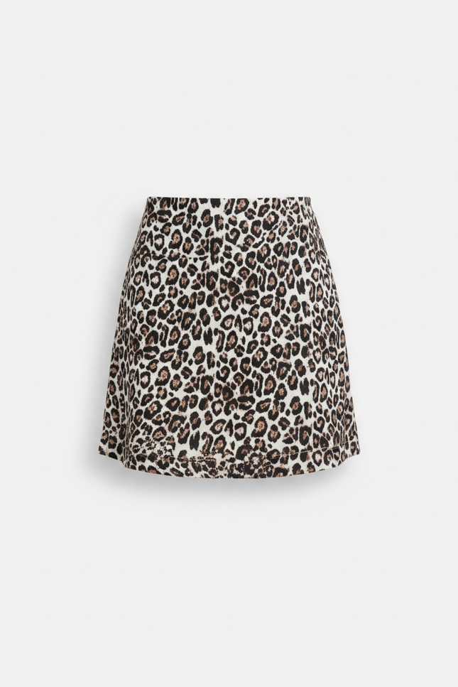 Jupe Léopard Satinée Mini Chic