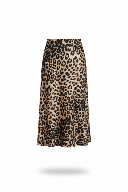 Jupe Léopard Satin Fluide Chic