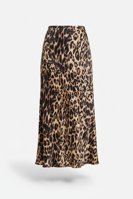 Jupe Léopard Longue Fluide Élégante