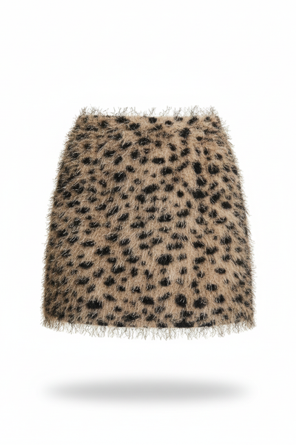 Jupe Léopard Mini Fourrure Chic