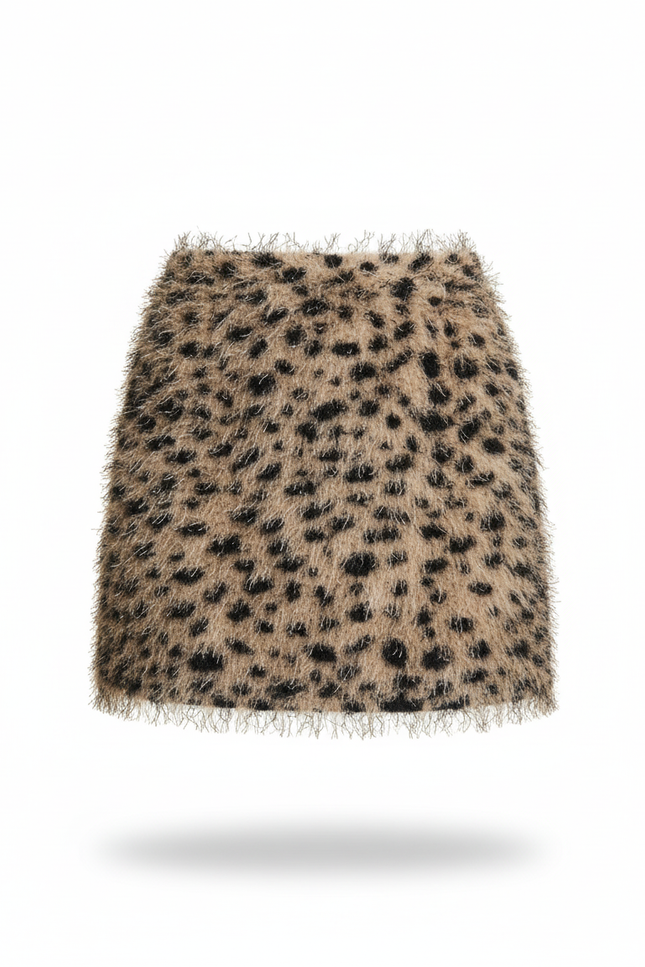 Jupe Léopard Mini Fourrure Chic