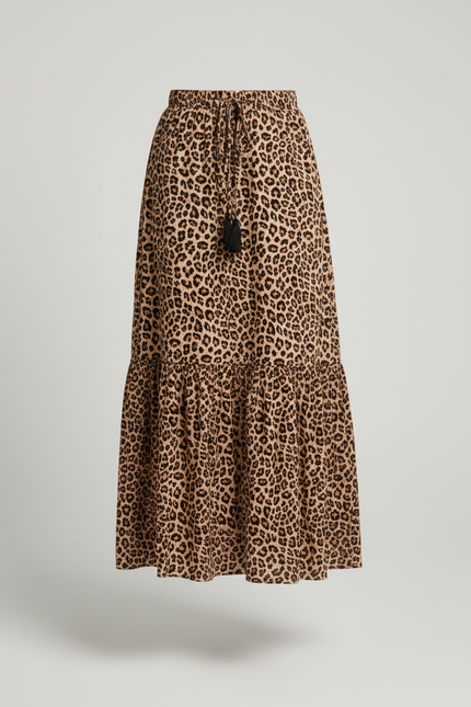 Jupe Léopard Fluide Maxi Bohème