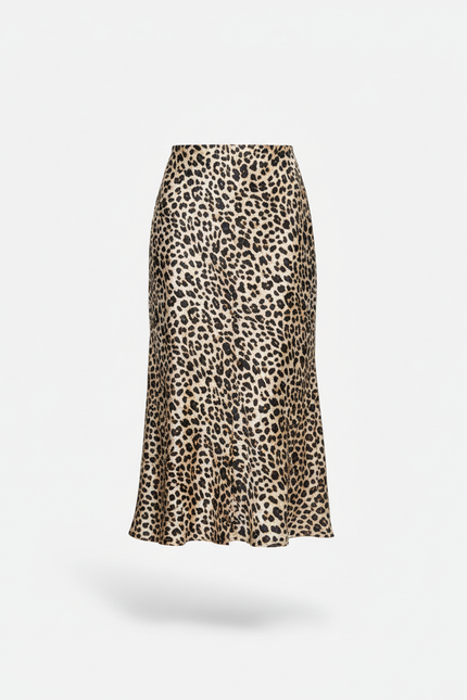 Jupe Léopard Satin Fluide Chic Raffinée