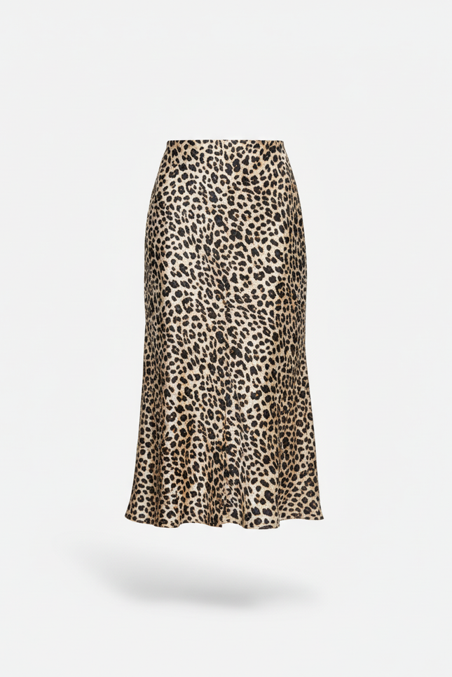 Jupe Léopard Satin Fluide Chic Raffinée