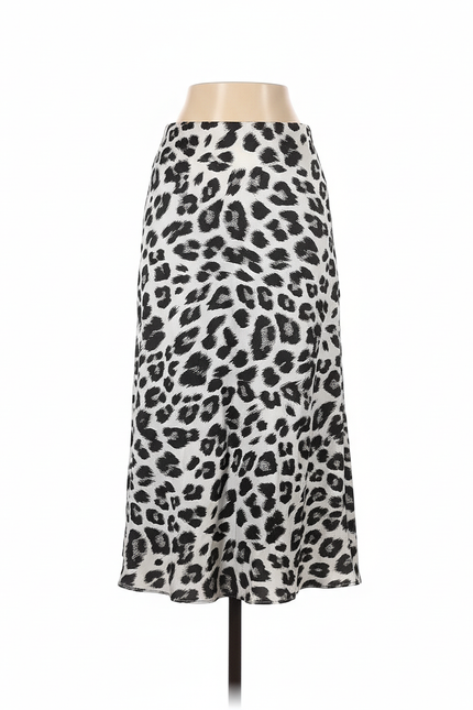 Jupe Léopard Noir Blanc Fluide