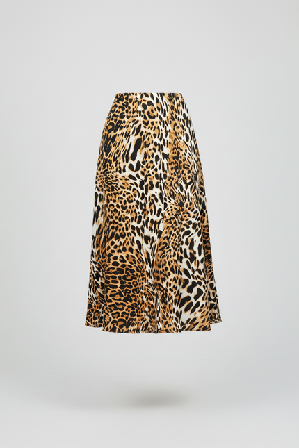 Jupe Léopard Fluide Midi Chic