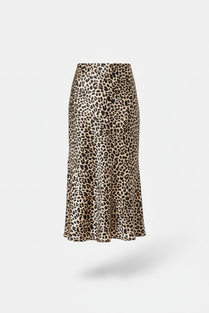 Jupe Léopard Satinée Élégante