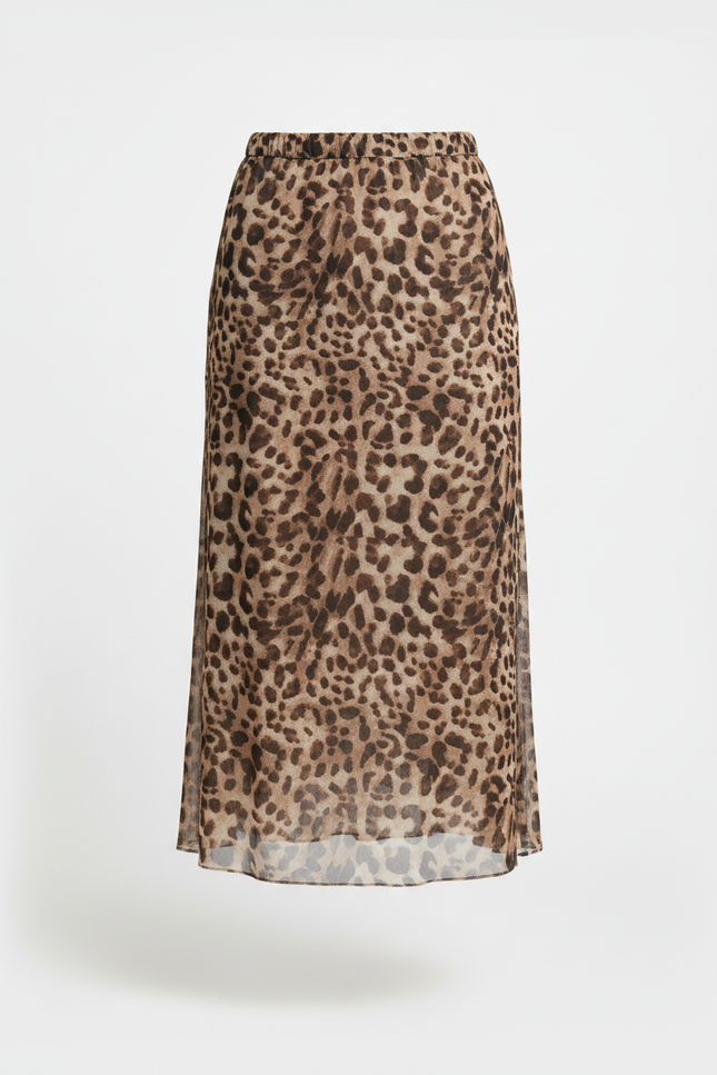 Jupe Léopard Tulle Fluide Chic