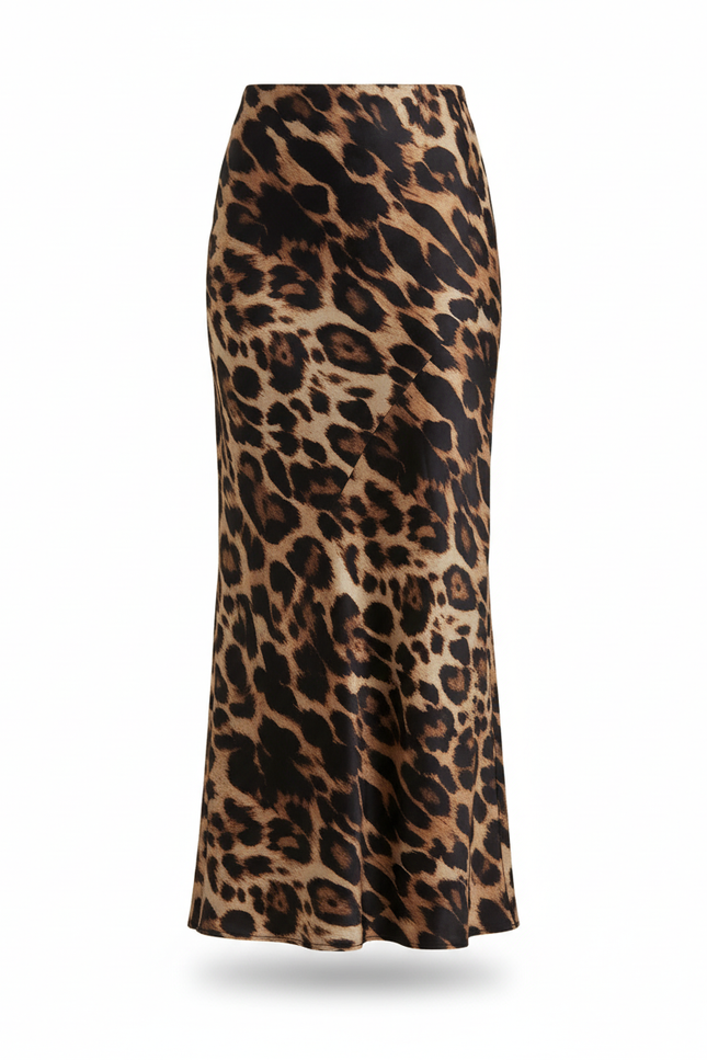 Jupe Léopard Longue Fluide Chic Élégante