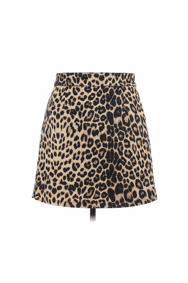 Jupe Léopard Mini Suède Chic