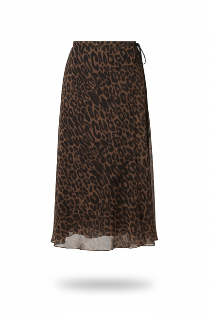 Jupe Léopard Fluide Portefeuille Chic