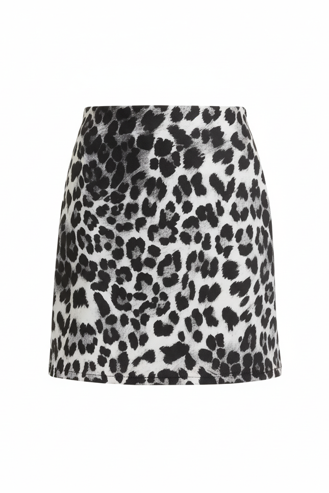 Jupe Léopard Moulante Courte Décontractée