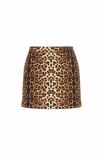 Jupe Léopard Mini Ajustée Chic Moulante
