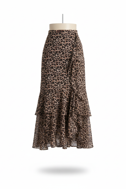 Jupe Leopard Asymetrique
