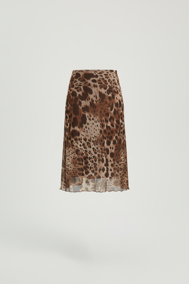 Jupe Léopard Voile Fluide Chic