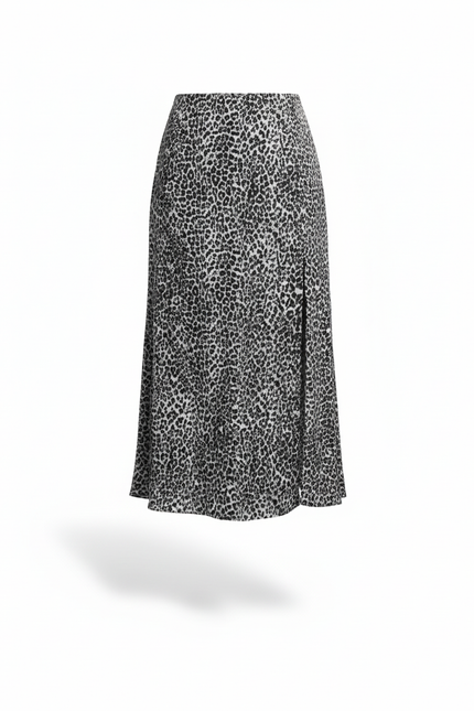 Jupe Léopard Fendue Fluide Élégante