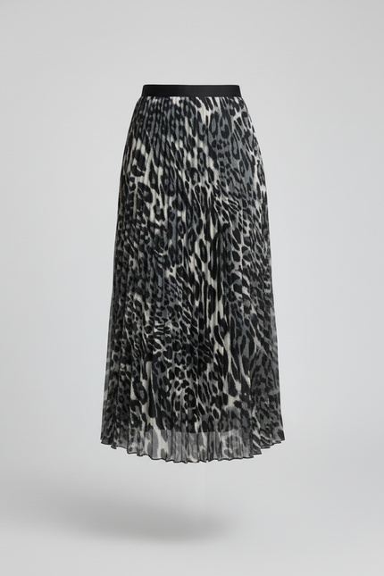 Jupe Plissee Leopard