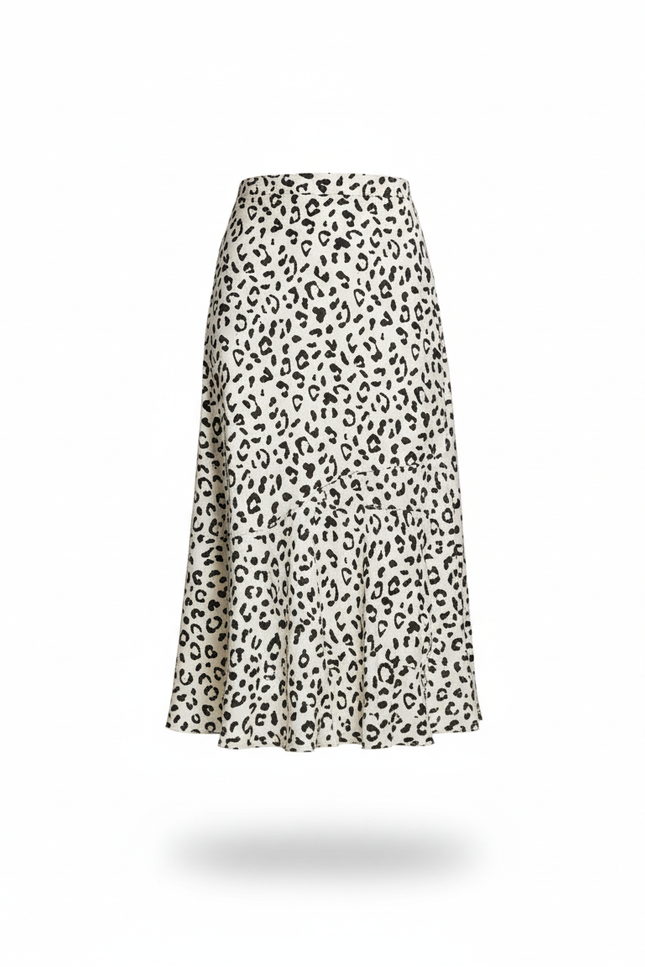 Jupe Longue Leopard Noir Et Blanc