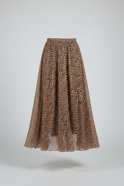 Jupe Léopard Longue Fluide Chic