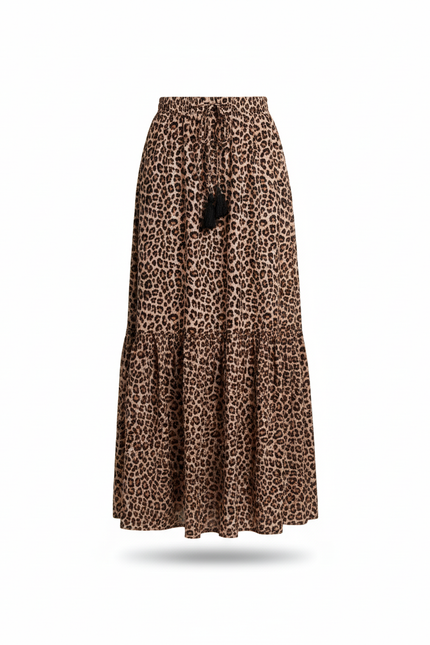 Jupe Smockée Leopard