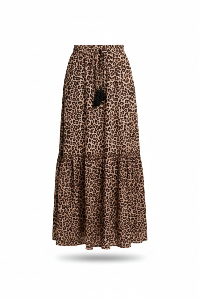 Jupe Smockée Leopard
