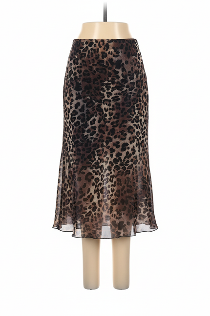 Jupe Léopard Midi Fluide Élégante