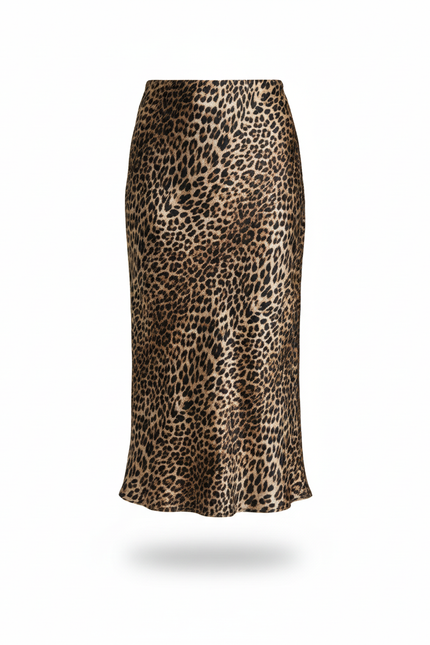 Jupe Leopard Femme Satin