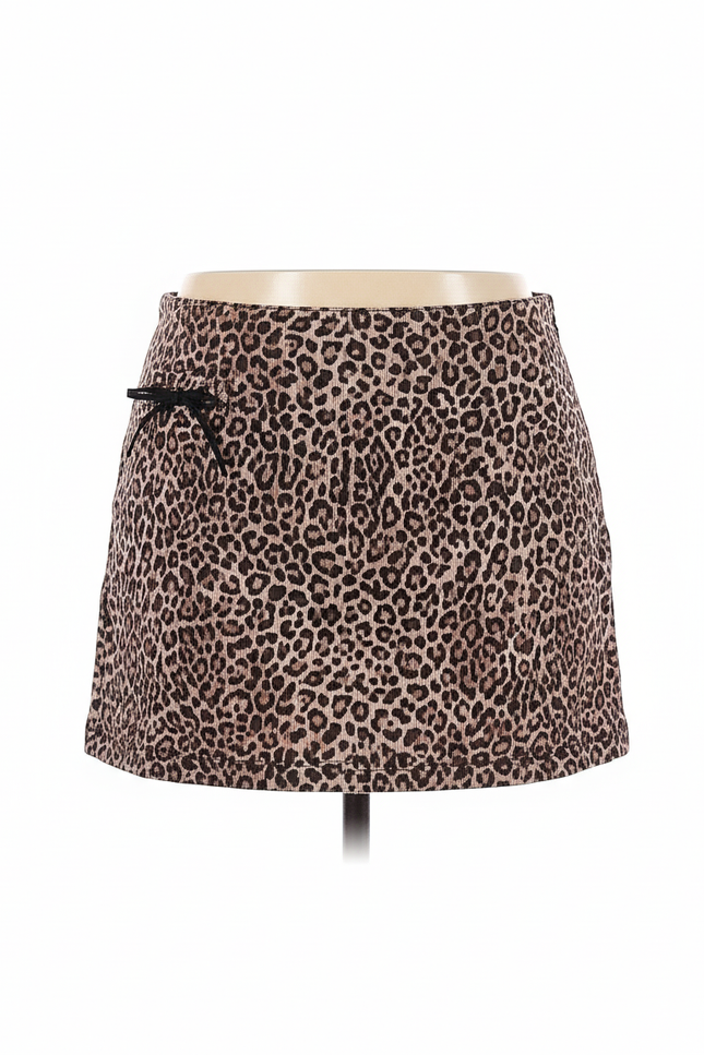 Jupe Léopard Mini Taille Basse Chic