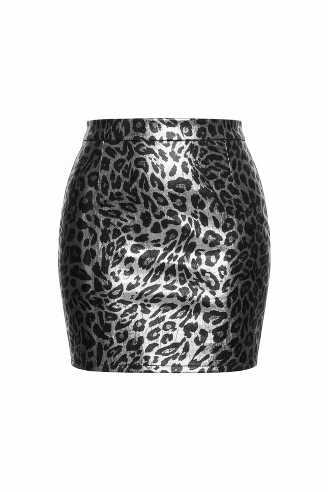 Jupe Léopard Brillante Bodycon Chic