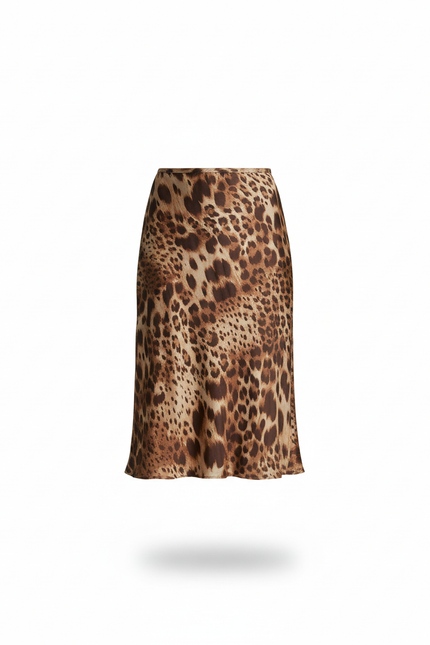Jupe Léopard Midi Fluide Chic
