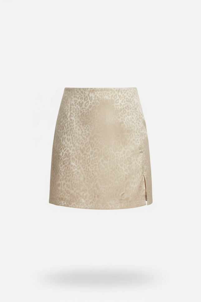 Jupe Léopard Mini Satinée Chic